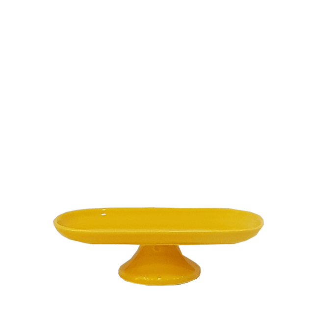 Soporte ovalado cerámica amarillo