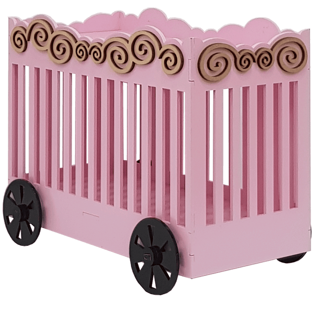 Jaula MDF Grande Rosa