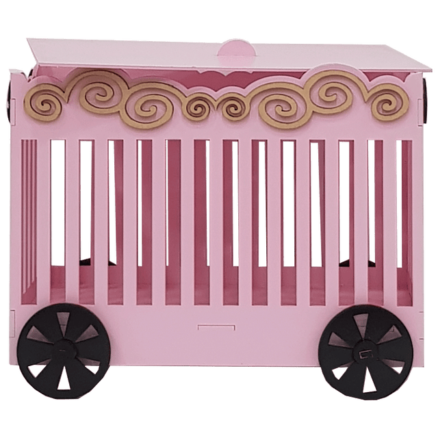 Jaula MDF Grande Rosa