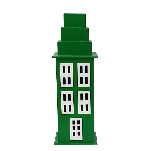 Edificio Superhéroe Verde