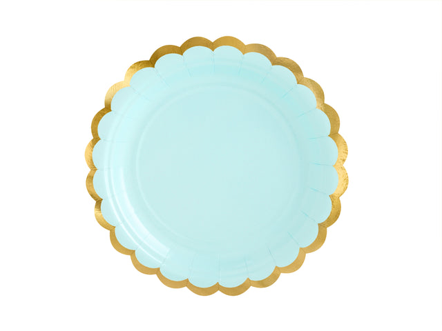 Platos mint con detalle dorado