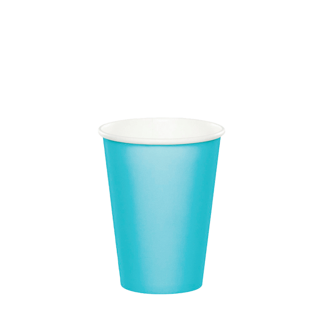 Vasos de papel azul candy/ 8 uds.