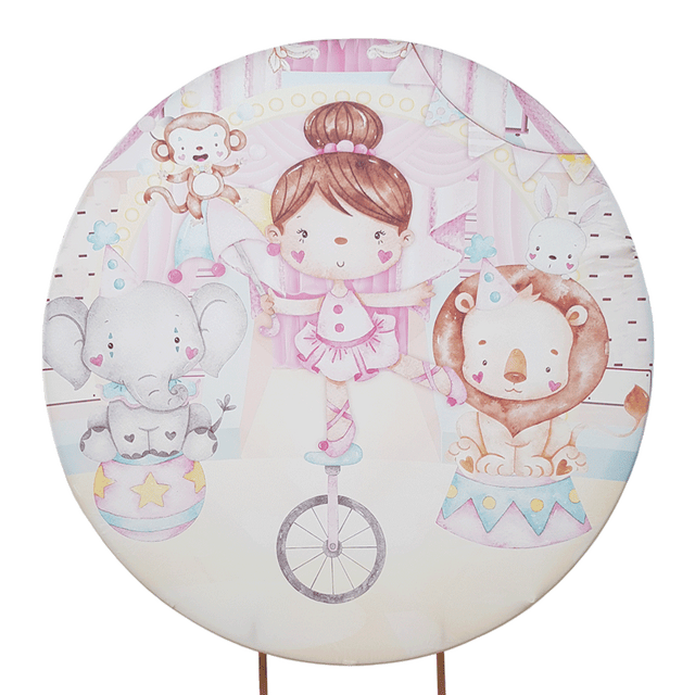 Panel Circular Circo Rosa