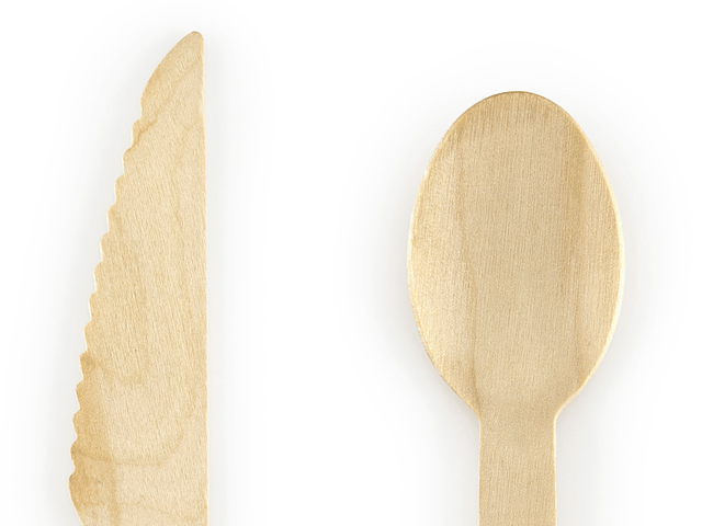 Set de 18 cubiertos de madera Menta