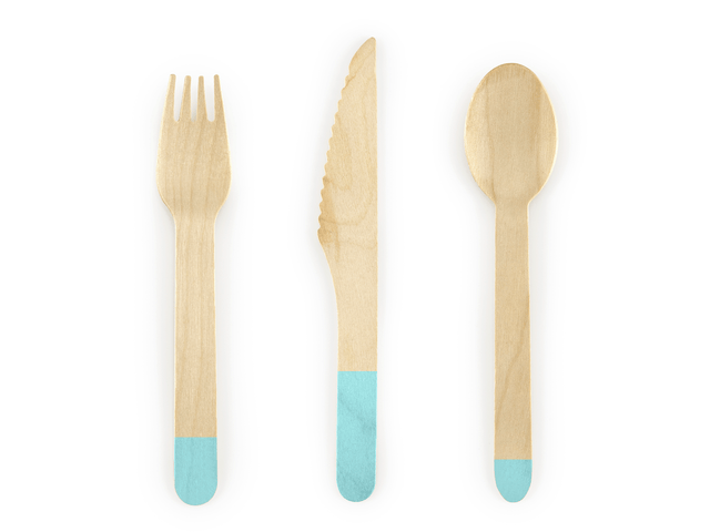 Set de 18 cubiertos de madera Menta