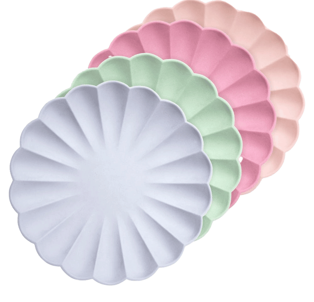 Platos mix colores grandes/ 8 uds. ECO