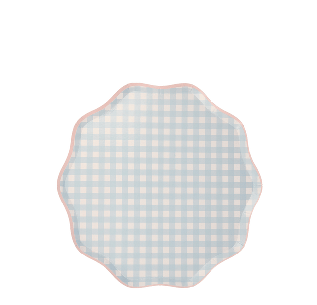 Platos vichy grandes/ 12 uds.