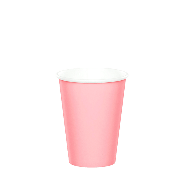 Vasos de papel rosa candy/ 8 uds.