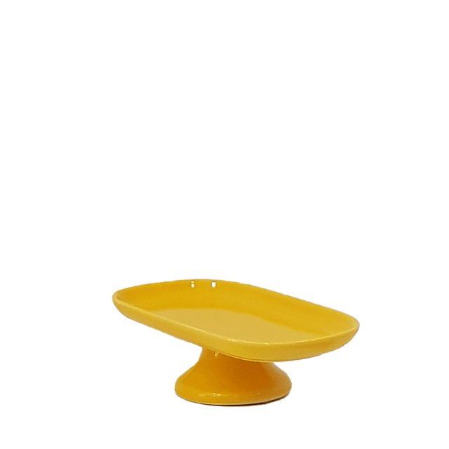 Soporte ovalado cerámica amarillo