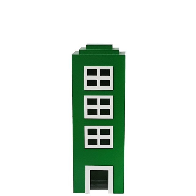 Edificio Superhéroe Verde