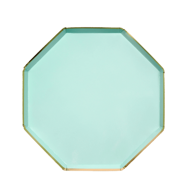 Plato hexagonal mint / 8 uds.